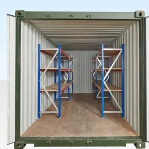 Adjustable, Heavy Duty Three Tier Racking For Rear Of Container