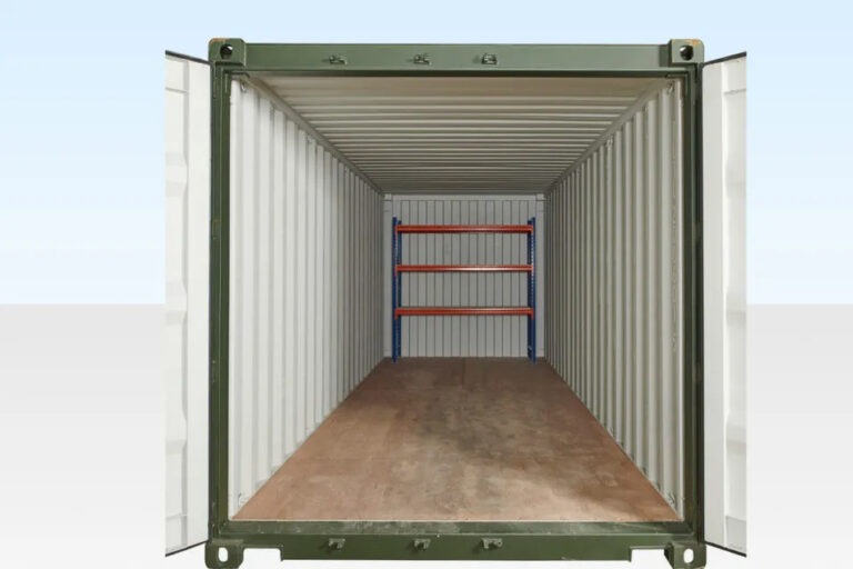Adjustable, Heavy Duty Two Tier Racking For Rear Of Container