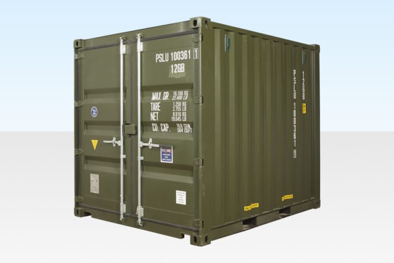 10ft x 8ft Shipping Container (One Trip) Green (RAL 6007) - Image 2