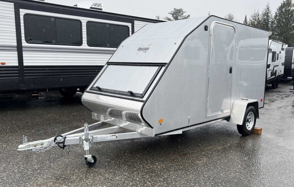 2024 Mission Trailers 60×12 Aluminum Single Place Crossover w/Galvanized Package, Rear Canopy