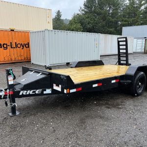 2024 Rice Trailers 7×16 10K Equipment Hauler w/D-Rings, Spare Mount, & Toolbox