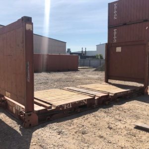 40Ft X 8Ft Used Flat Rack Shipping Container