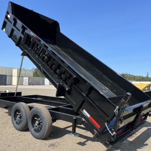 2024 Griffin Trailers 7×16 14K Telescopic Dump Trailer w/Ramps & Spare Tire Mount