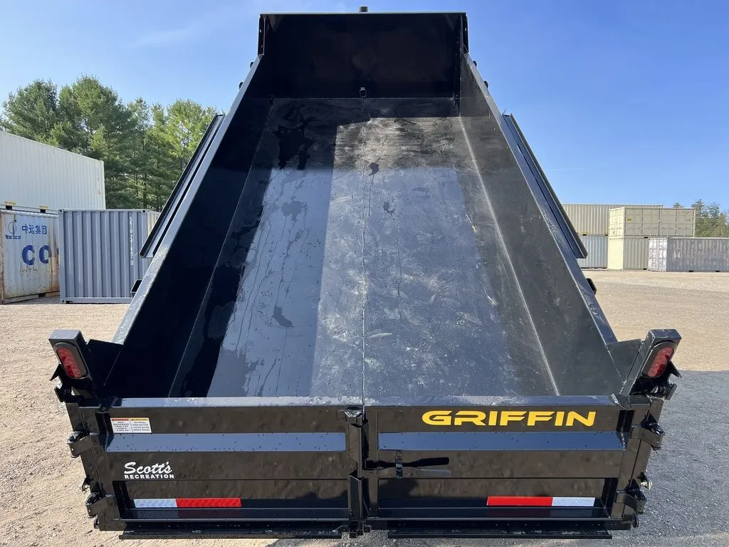 2024 Griffin Trailers 7×16 14K Telescopic Dump Trailer w/Ramps & Spare Tire Mount - Image 8