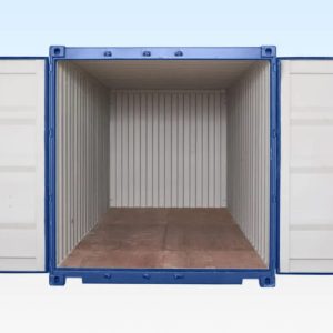 20ft Self Storage Container with Bamboo Floor – Blue (RAL 5010)