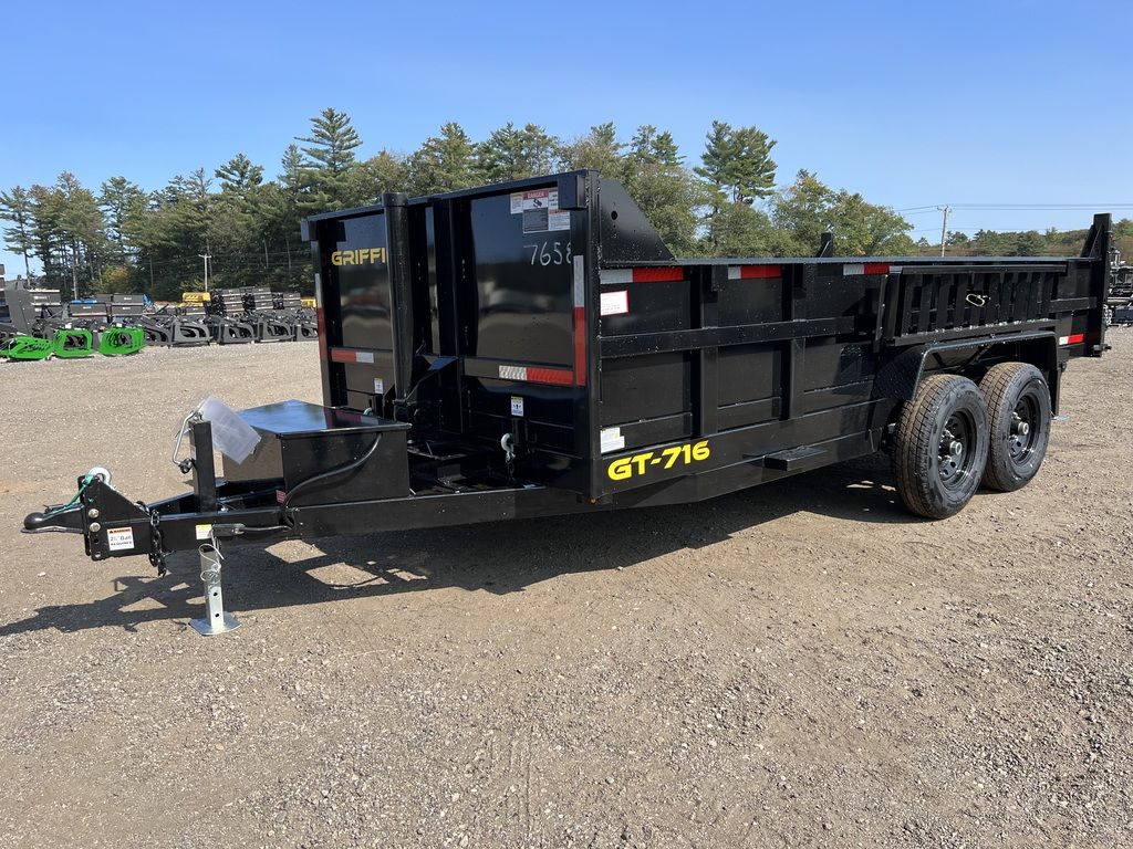 2024 Griffin Trailers 7×16 14K Telescopic Dump Trailer w/Ramps & Spare Tire Mount - Image 21