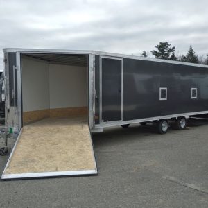 2024 Mission Trailers 101×24 Aluminum 4/5-Place Drive In/Out Deckover w/Galvanized Pkg, Canopy