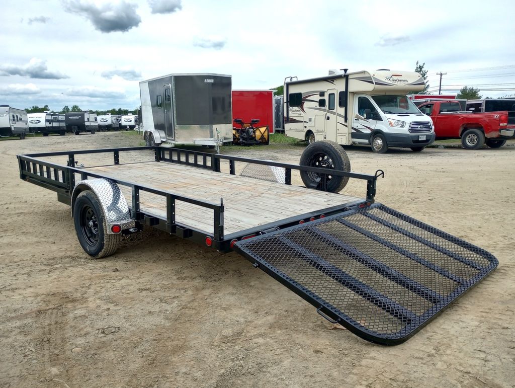 2024 PJ Trailers 7×14 Powder Coated Open Utility w/Rear Ramp Gate, ATV Side Loading Ramps - Image 10