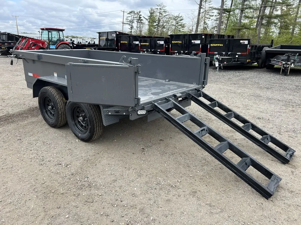 2024 RawMaxx 5X10 7K Powder Coated Dump Trailer w/Tarp Kit - Image 7