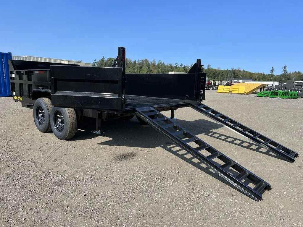 2024 Griffin Trailers 7×16 14K Telescopic Dump Trailer w/Ramps & Spare Tire Mount - Image 7