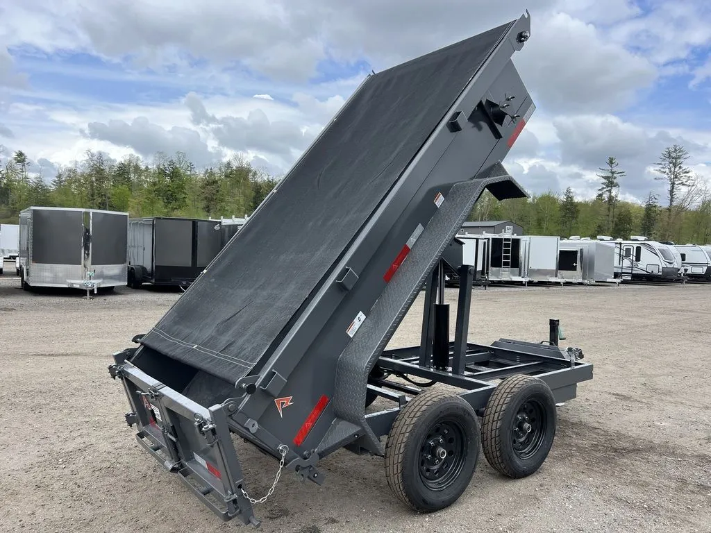 2024 RawMaxx 5X10 7K Powder Coated Dump Trailer w/Tarp Kit - Image 14