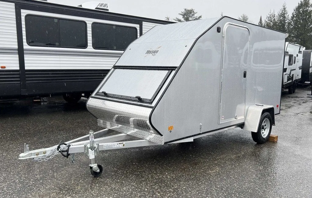 2024 Mission Trailers 60×12 Aluminum Single Place Crossover w/Galvanized Package, Rear Canopy - Image 2