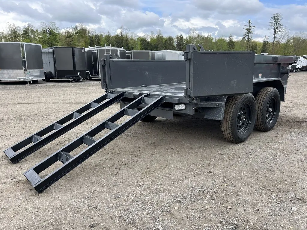 2024 RawMaxx 5X10 7K Powder Coated Dump Trailer w/Tarp Kit - Image 9