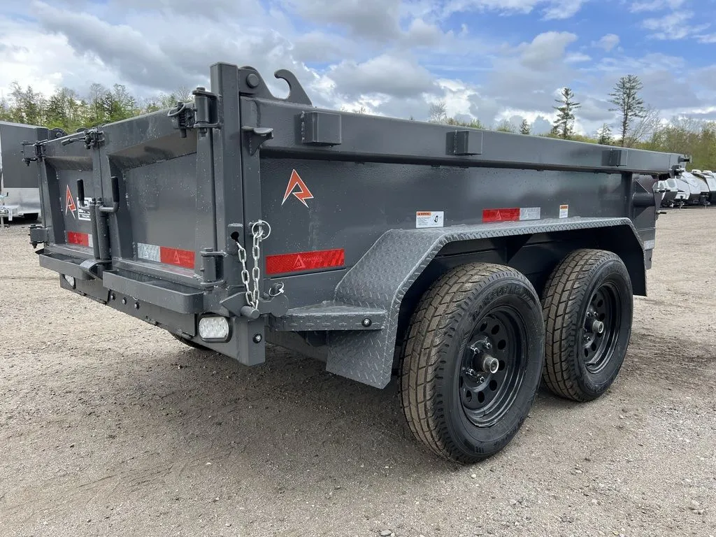 2024 RawMaxx 5X10 7K Powder Coated Dump Trailer w/Tarp Kit - Image 3