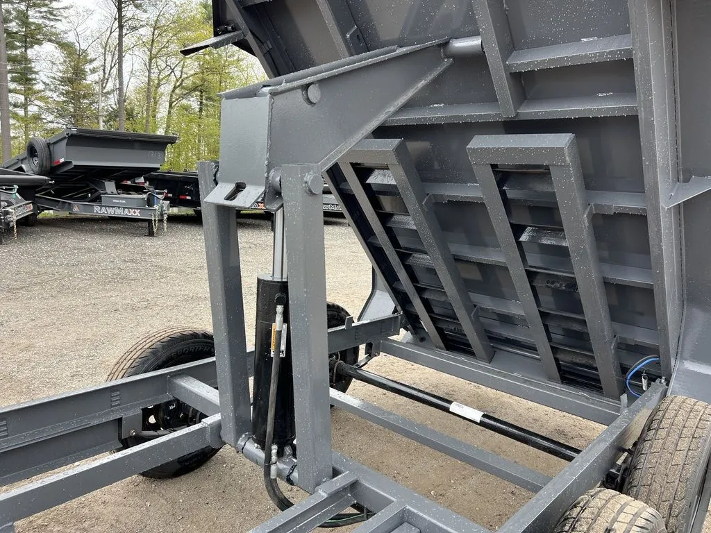 2024 RawMaxx 5X10 7K Powder Coated Dump Trailer w/Tarp Kit - Image 11