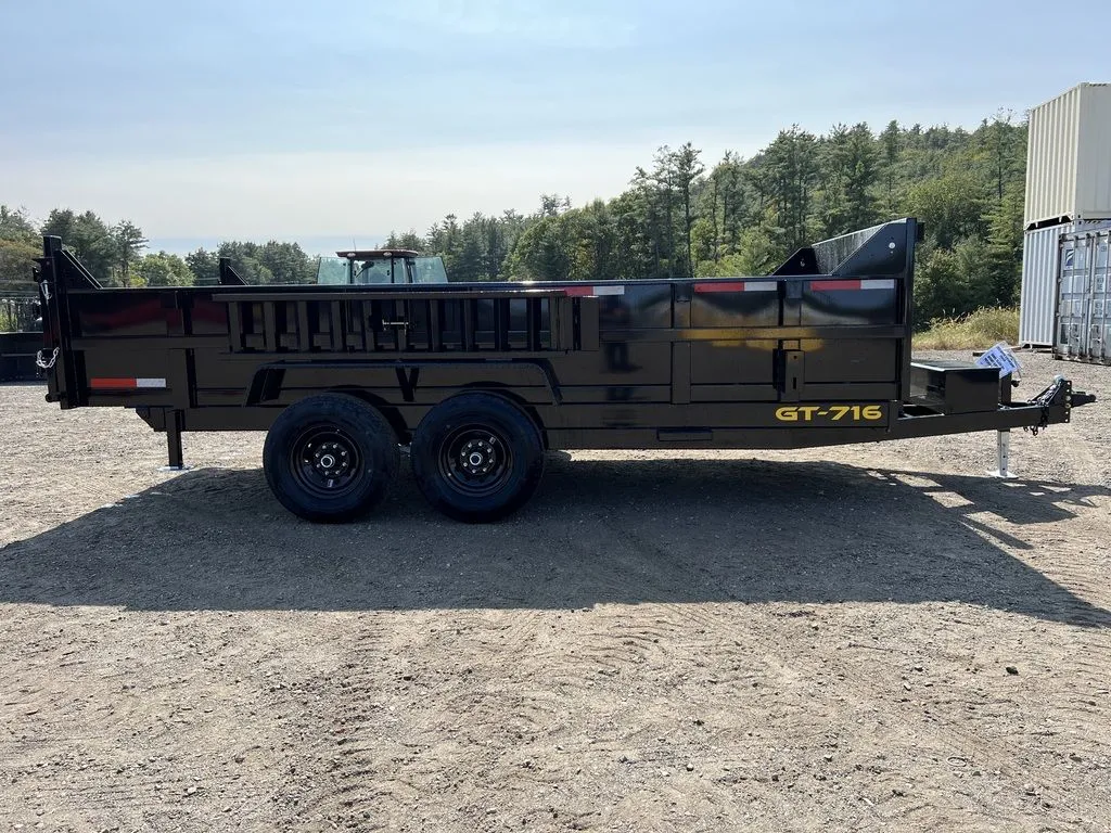 2024 Griffin Trailers 7×16 14K Telescopic Dump Trailer w/Ramps & Spare Tire Mount - Image 5