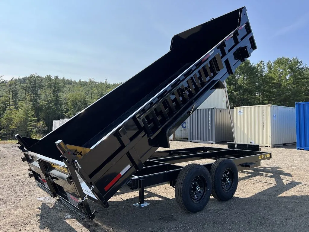 2024 Griffin Trailers 7×16 14K Telescopic Dump Trailer w/Ramps & Spare Tire Mount - Image 9