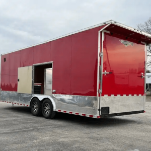 Enclosed Car Hauler 2026 24ft. Econo-Max 7k Axles, 8ft. Interior, Alum Wheels, Rear Wing, Toolbox & Cabinets 9255