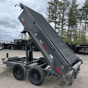 2024 RawMaxx 5X10 7K Powder Coated Dump Trailer w/Tarp Kit