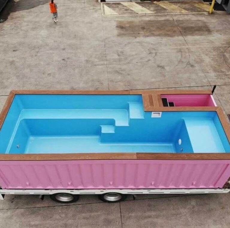 Pink 20 Ft Container Pool