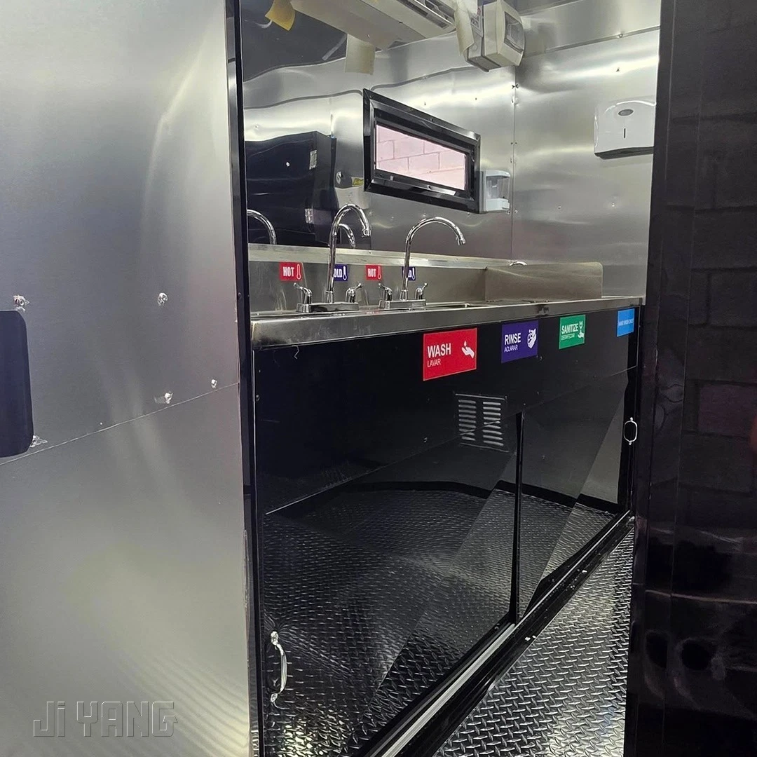 Fully Equipped Mobile Kitchen Food Trailer - Dual Axle Concession Stand - Black - Image 5