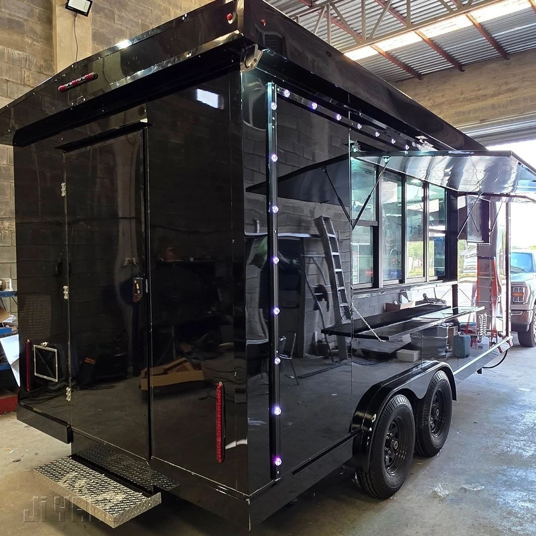 Fully Equipped Mobile Kitchen Food Trailer - Dual Axle Concession Stand - Black - Image 17