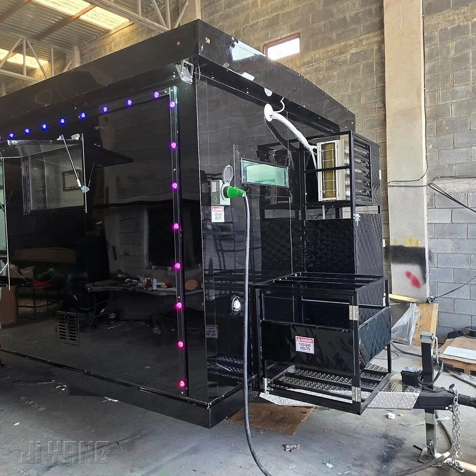 Fully Equipped Mobile Kitchen Food Trailer - Dual Axle Concession Stand - Black - Image 15