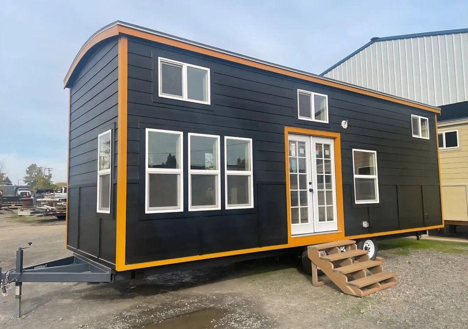 Tiny house for sale on wheels 9 x 32 MODERN CARAVAN DUAL LOFT READY TO SHIP