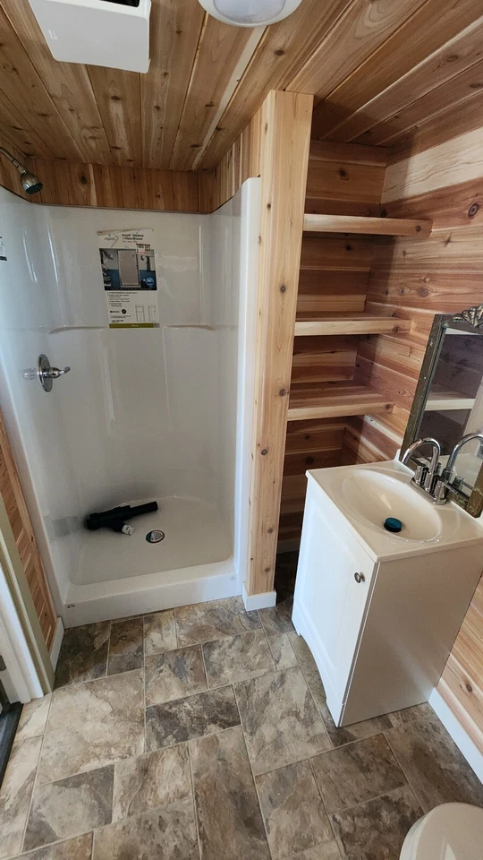 Tiny house for sale on wheels 9 x 32 MODERN CARAVAN DUAL LOFT READY TO SHIP - Image 11