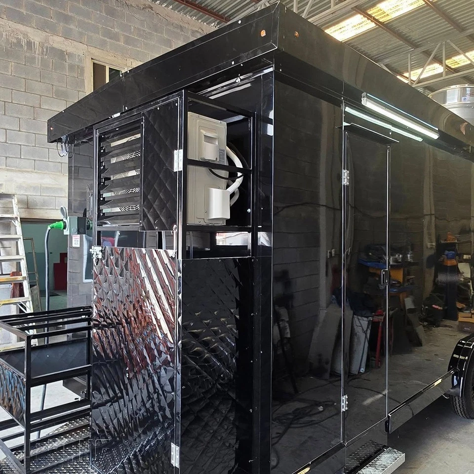 Fully Equipped Mobile Kitchen Food Trailer - Dual Axle Concession Stand - Black - Image 13