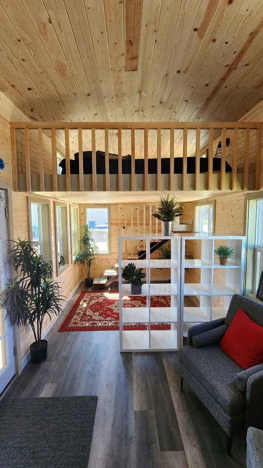 Tiny house for sale on wheels 9 x 32 MODERN CARAVAN DUAL LOFT READY TO SHIP - Image 9