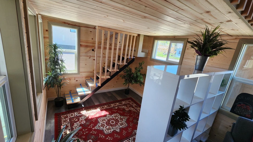 Tiny house for sale on wheels 9 x 32 MODERN CARAVAN DUAL LOFT READY TO SHIP - Image 8