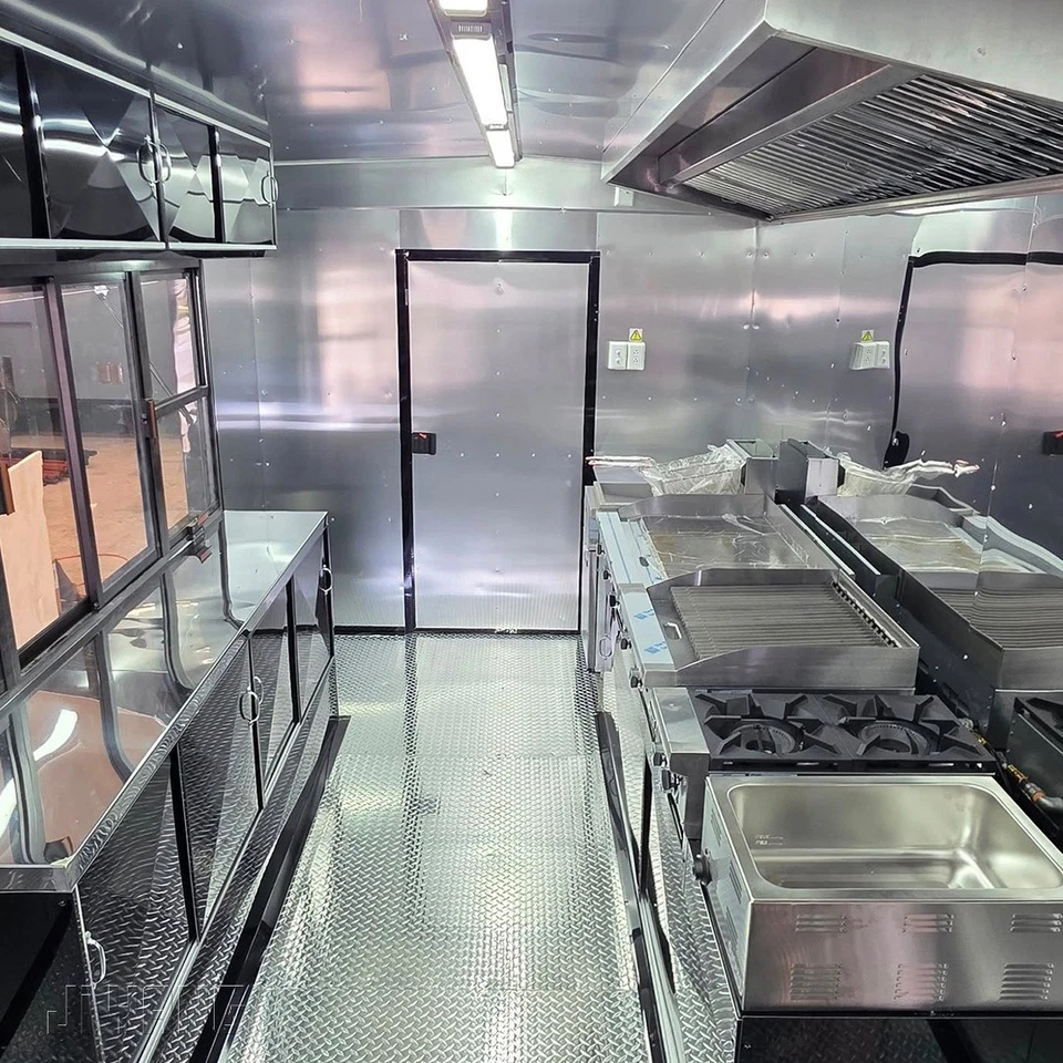 Fully Equipped Mobile Kitchen Food Trailer - Dual Axle Concession Stand - Black - Image 10