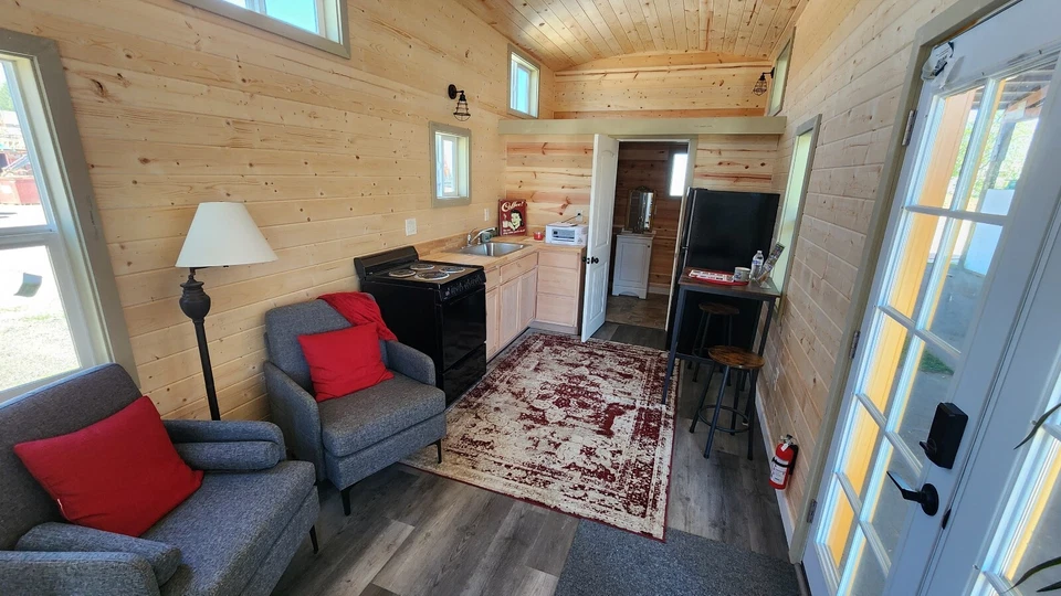 Tiny house for sale on wheels 9 x 32 MODERN CARAVAN DUAL LOFT READY TO SHIP - Image 5