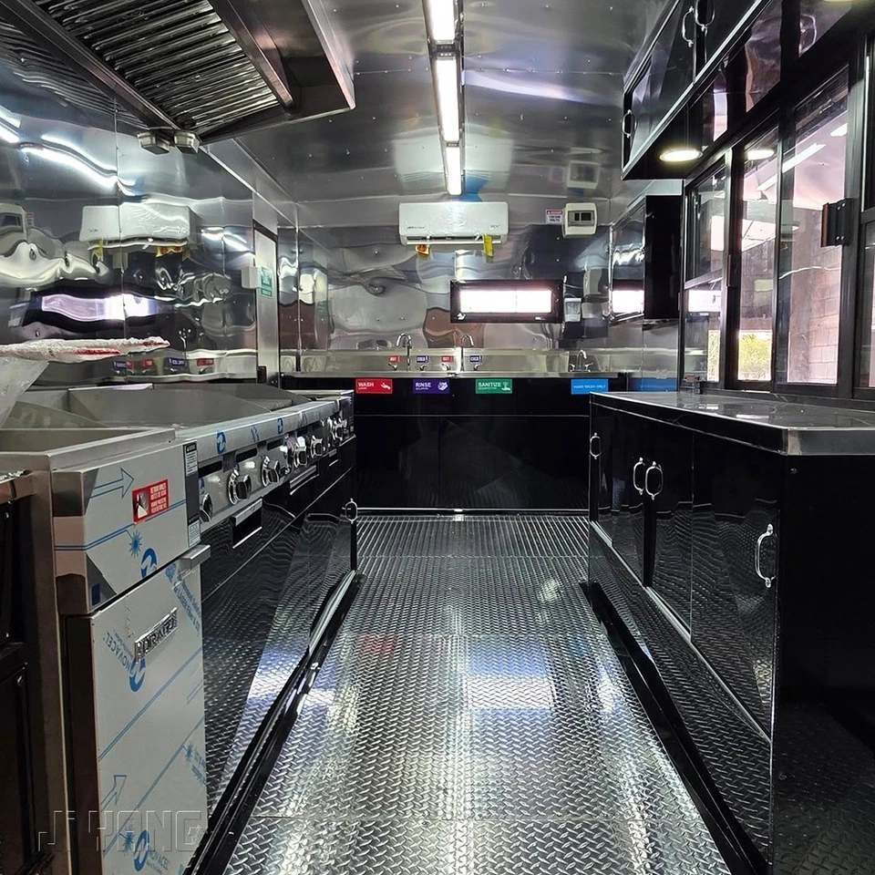 Fully Equipped Mobile Kitchen Food Trailer - Dual Axle Concession Stand - Black - Image 7